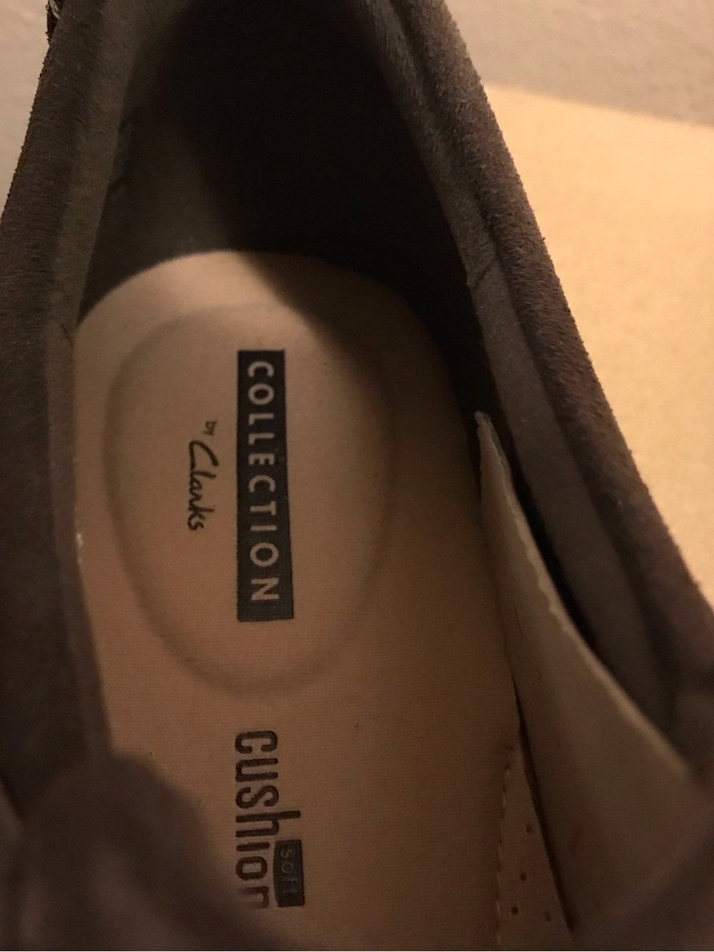 Clarks  Slip-On Shoes in Taupe Suede - Picture 6 of 8